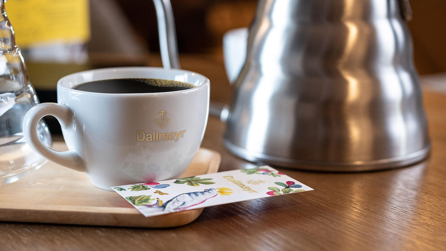 Dallmayr Tasse mit Filterkaffee