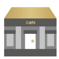 Illustration eines Cafés